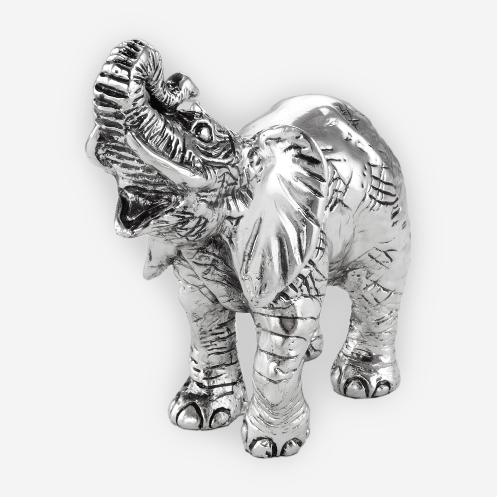 Escultura en Plata de  un Elefante de la Suerte