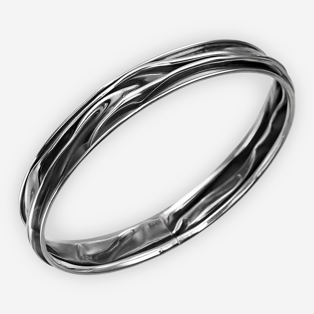 Brazalete en óxido hecha de plata fina .925.