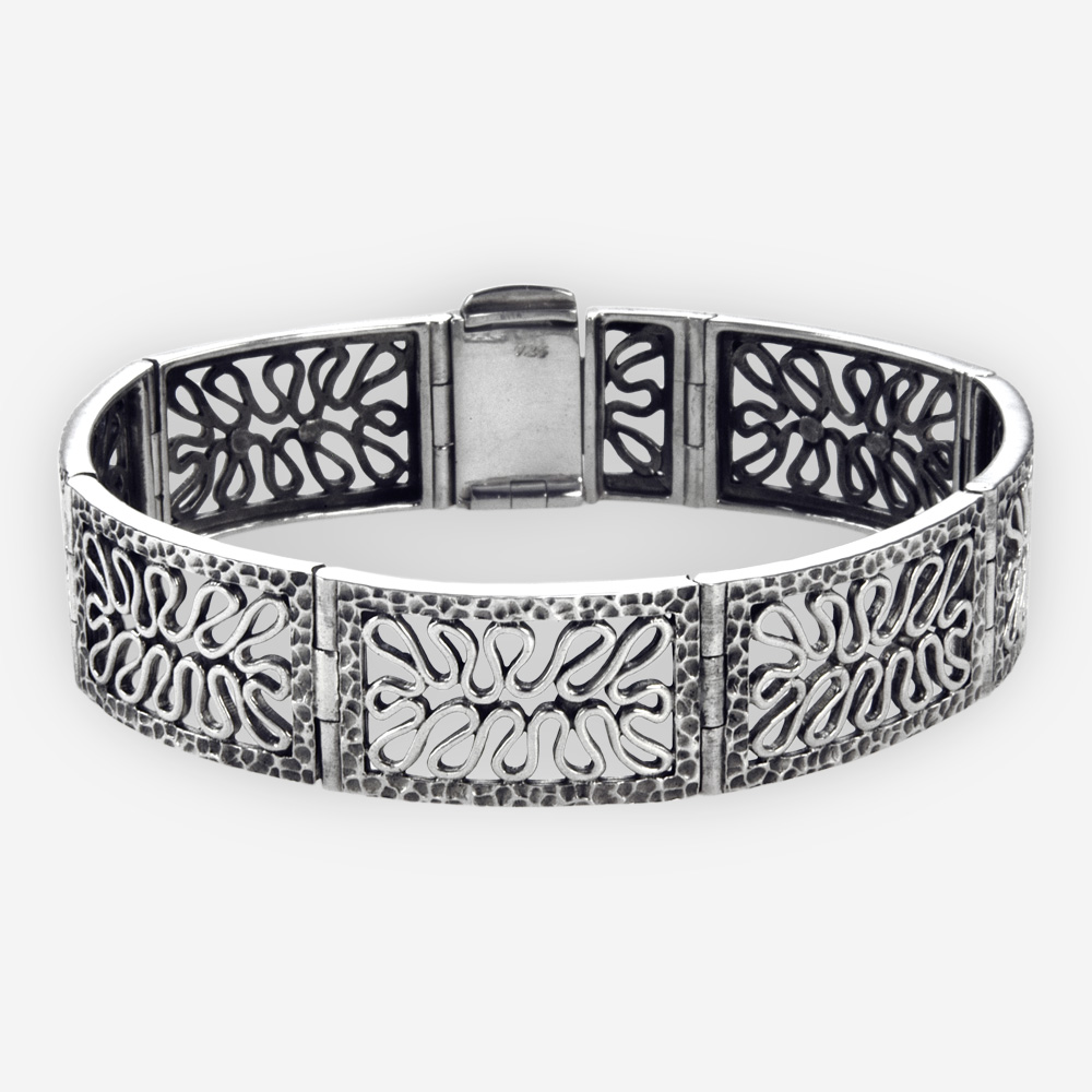 Pulsera de plata tejida